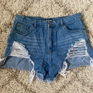 Denim shorts